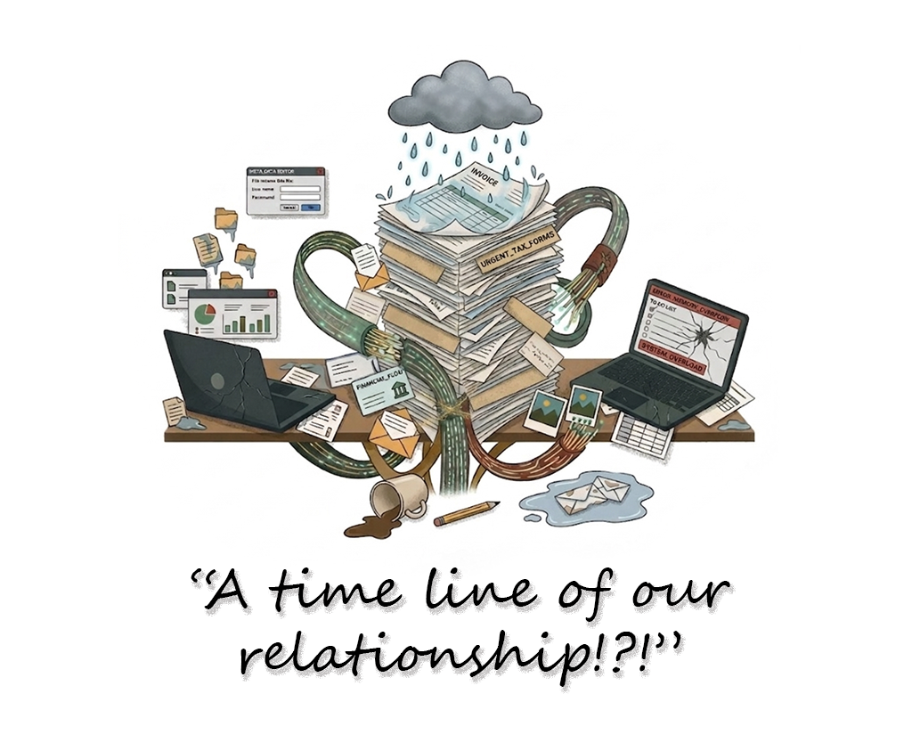 A timeline of relationship evidence